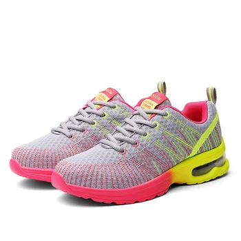 

RUIFF Women Shoes Sports Ladies running Shoes Air sole Women Sneaker knit shoes Jogging shoes night running Colour tennis shoes