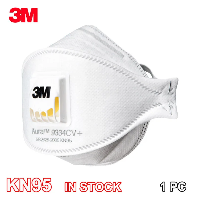 

1 piece 3M 9334CV+ Mask KN95 Dust-proof Anti-Splash Anti-fog 3m 9334 Safety Face Mask PM2.5 Anti-particles Industrial Work