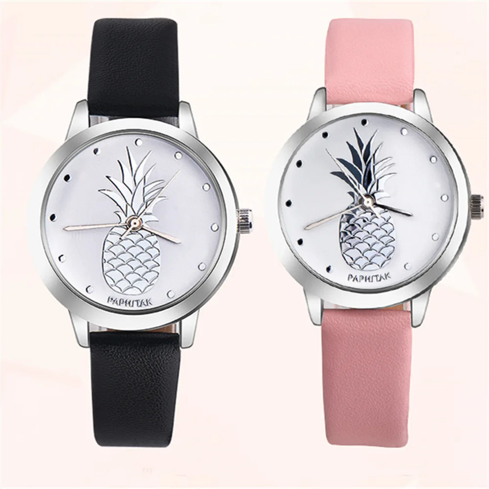 

Factory Direct Selling paphitak Pineapple Couple Watch Waterproof Fashion Simple Casual Belt Watch
