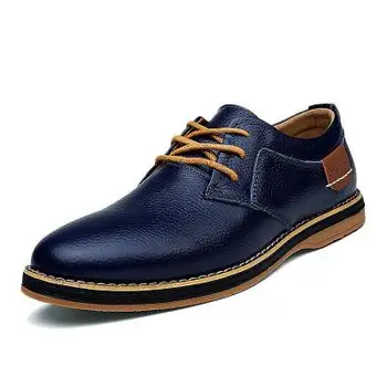 

Men Dress Shoes Genuine Leather Man Oxford Shoes Lace Up Men Casual Moccasins Comfortable Fashion Office Footwear Loafers Male
