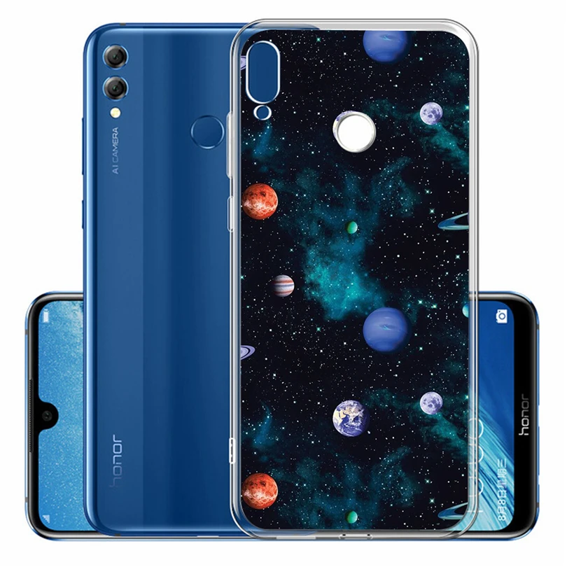 Легкий Чехол для телефона huawei Honor 8A 8X8 Lite милый силиконовый чехол 9X Pro 10 окрашенный