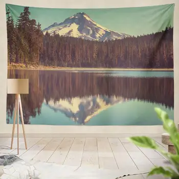 

Forest Landscape Northwest Pacific Oregon Hood Outdoor Trees Lake Mountain Nature Hanging Tapestries