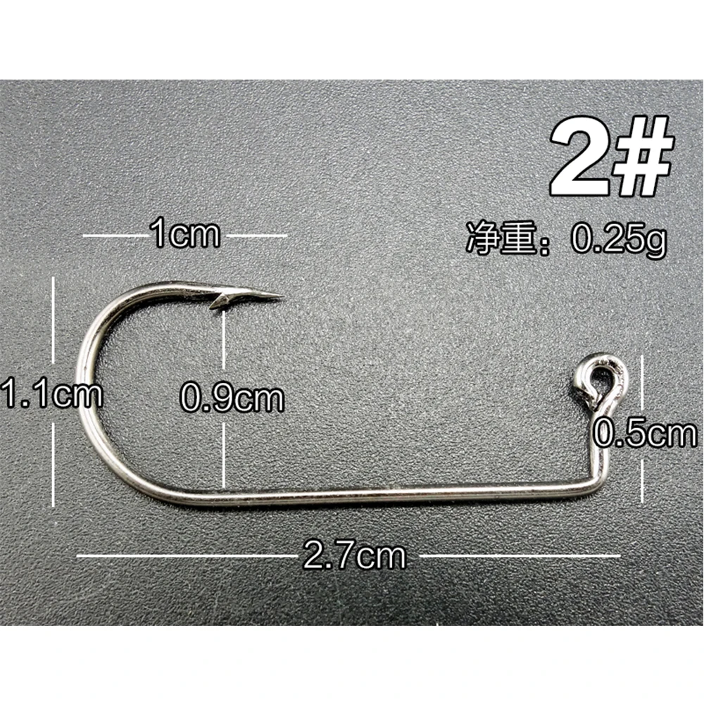 Flat Mouth Hook Fishhooks Gadget Carp Barbed 50PCS Strong Hooks Bait Holder Sturgeon Fishing Tackle Outdoor Tool Tuna