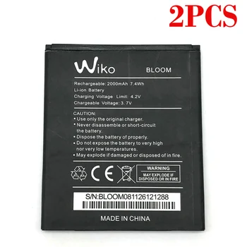 

100% Original 2PCS New Battery For Wiko Bloom 2000mAh 7.4Wh 3.7V Li-ion Bateria Replacement Phone Batteries High Quality