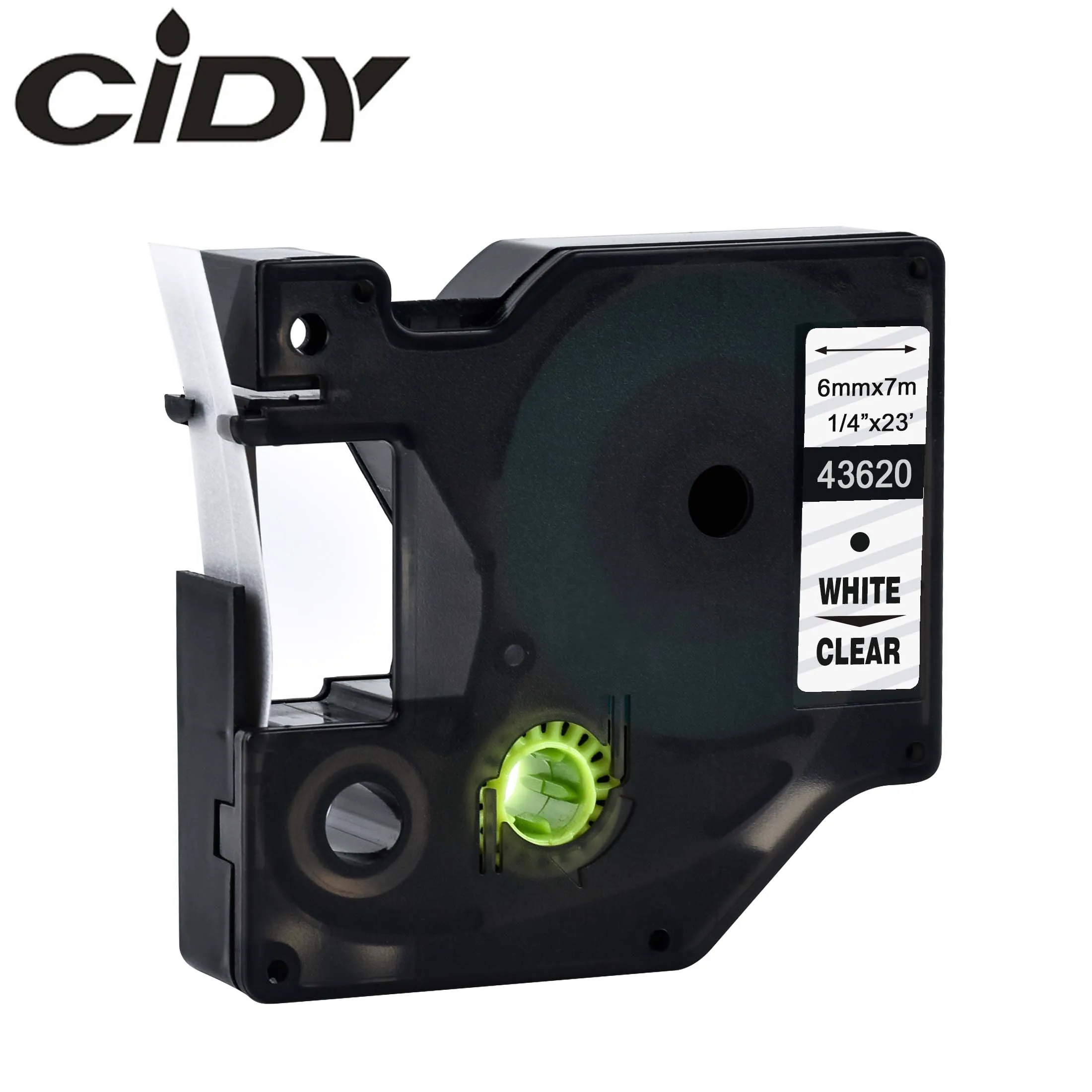 CIDY 43620 белые на прозрачных фотографиях D1 6 фотолент 43613 для Dymo Label Manager 160 280 210|Ленты