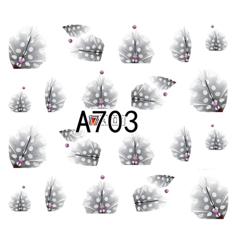 GAM BELLE 1pc Hot Designs Colorful Feather Tattoos Nail Decals Manicure Water Transfer Stickers Nail Art 1 GAM BELLE 1pc Hot Designs Colorful Feather Tattoos Nail Decals Manicure Water Transfer Stickers Nail Art 2
