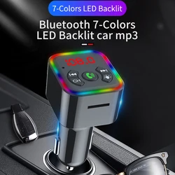 Lecteur Mp3 pour voiture F10, adaptateur récepteur Bluetooth, disque U, lumière d'ambiance, allume cigare, accessoires de voiture 