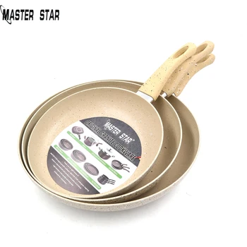 

Master Star 2020 New Granite Coating Fry Pan Set Marble Coating Frying Pan Non-stick Fire Use Cooker 20/24/28 Pan Set