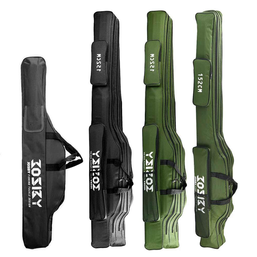 

Сумка для хранения удочки из ткани Оксфорд, многофункциональная, 1/2/3 слоя, черная/зеленая