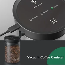Boîte sous vide pour le café et les aliments, pompe à vide intégrée, stockage scellé automatique pour le sucre en grains de café 1.6/1,2 l