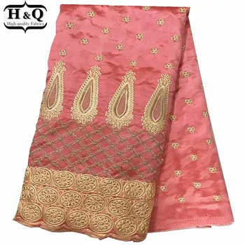 

Lovely Color Indian Silk George Lace 5 Yards With Sequins Asoebi Party Lace Dress Fabric African George Lace Fabric High Quality