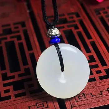 

Natural Hetian Jade and White Jade Pendant
