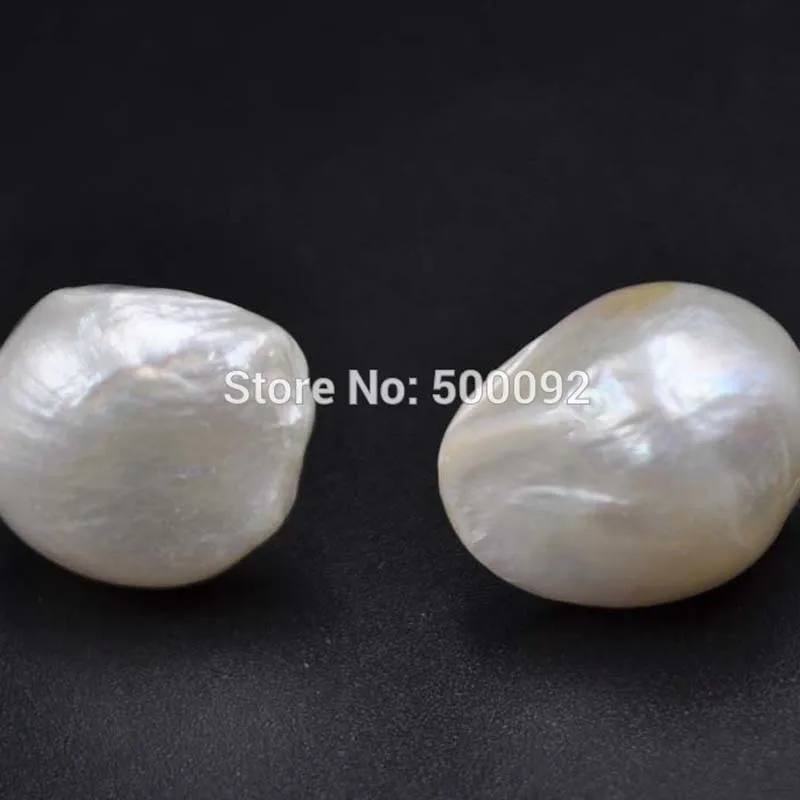 

10 Pairs 14-15mm baroque freshwater pearl studs earring for women golden posts