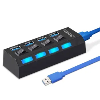 

USB Hub 3.0 USB Splitter Multi USB 3 2.0 Hub Multiple 7 Port Hab Splitters Use Power Adapter Computer Accessories Hub For PC