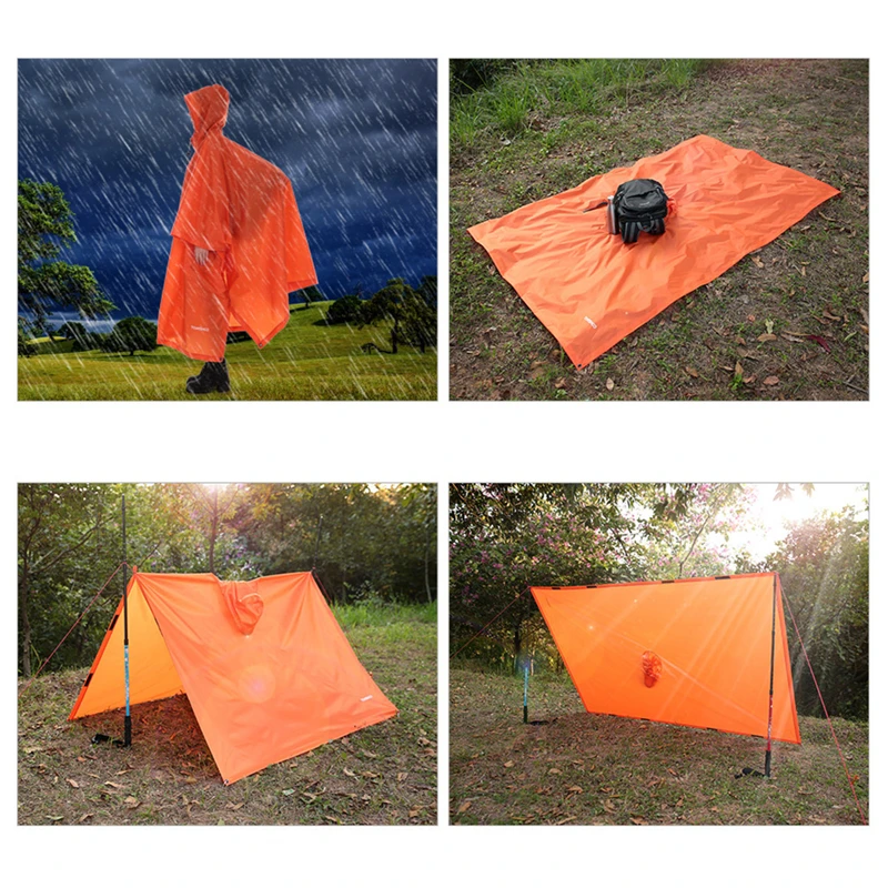 3 in 1 Multi-function Adult Unisex Waterproof Poncho 3