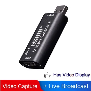 

HDMI Video Capture Card USB 2.0 HDMI Video Grabber Record Box fr PS4 Game DVD Camcorder HD Camera Recording Live Streaming