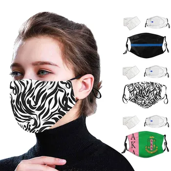 

Adult Leopard Face Mask With 2pc Pads Reusable Washable Masks Mouth Cover Adjustable Dustproof masque mascarilla reutilizable