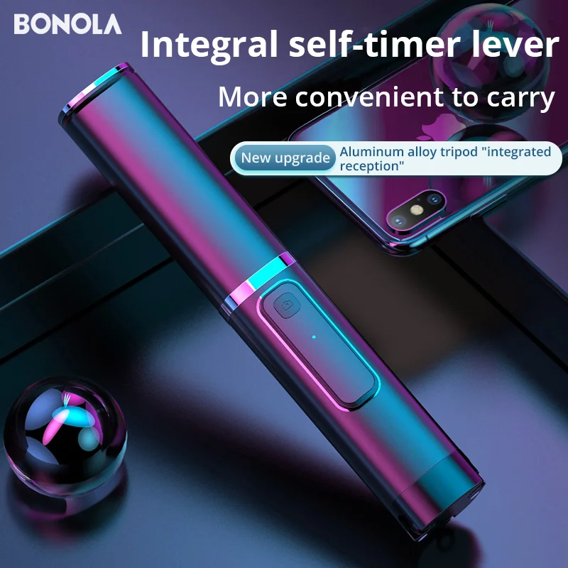 Штатив для селфи Bonola портативная палка со скрытой кнопкой Bluetooth с
