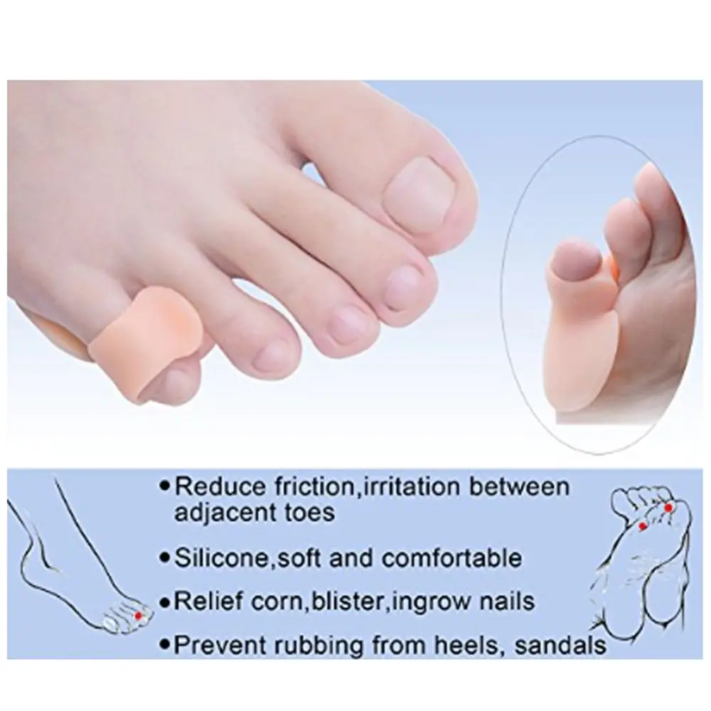 1Pair Toe Separator Corrector Feet Braces Supports Pedicure Orthopedic Daily Sliicone Toe Small Bone Foot Care Hallux Valgus