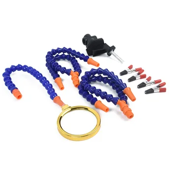 

Blue Soldering Holder Tools Electronic Magnifier Station Aux Arms Clamps Tools