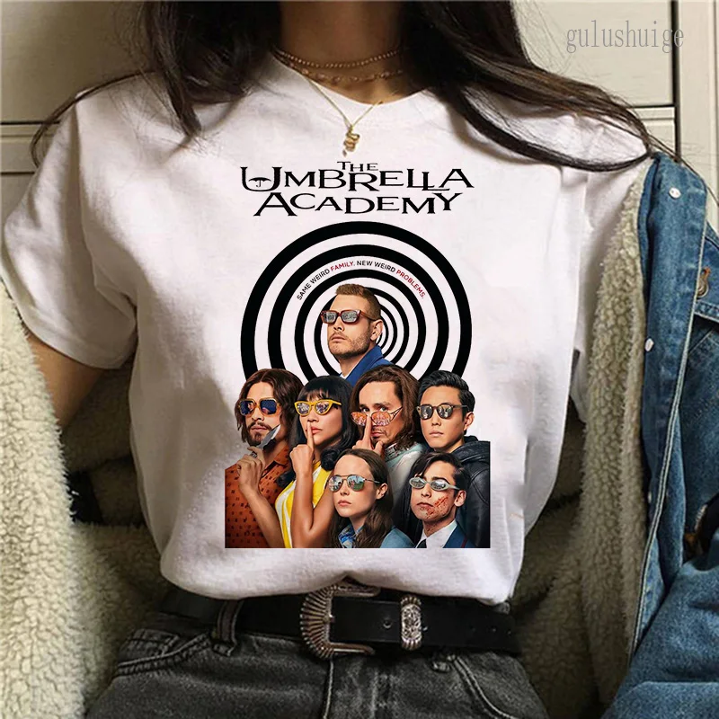 

The Umbrella Academy T Shirt Women Y2k Tops Harajuku Streetwear Tshirt Diego Cha-Cha Graphic T-shirt Unisex 90s Top Tees Female