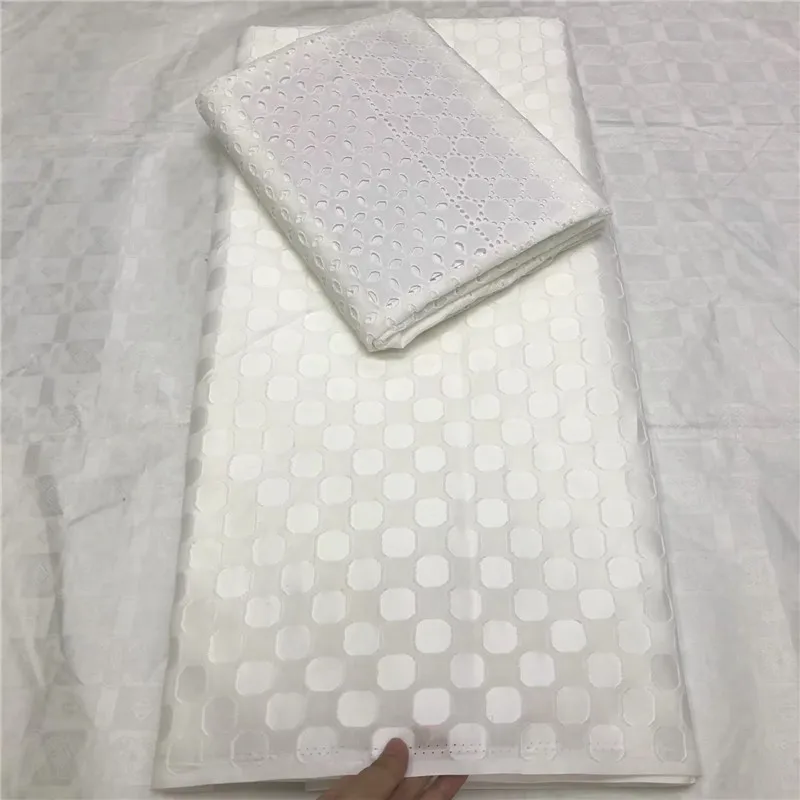 White Nigerian Lace Fabric 2019 High Quality African Swiss Voile New Design Cotton Guipure 3+2Yards Lj7 | Дом и сад