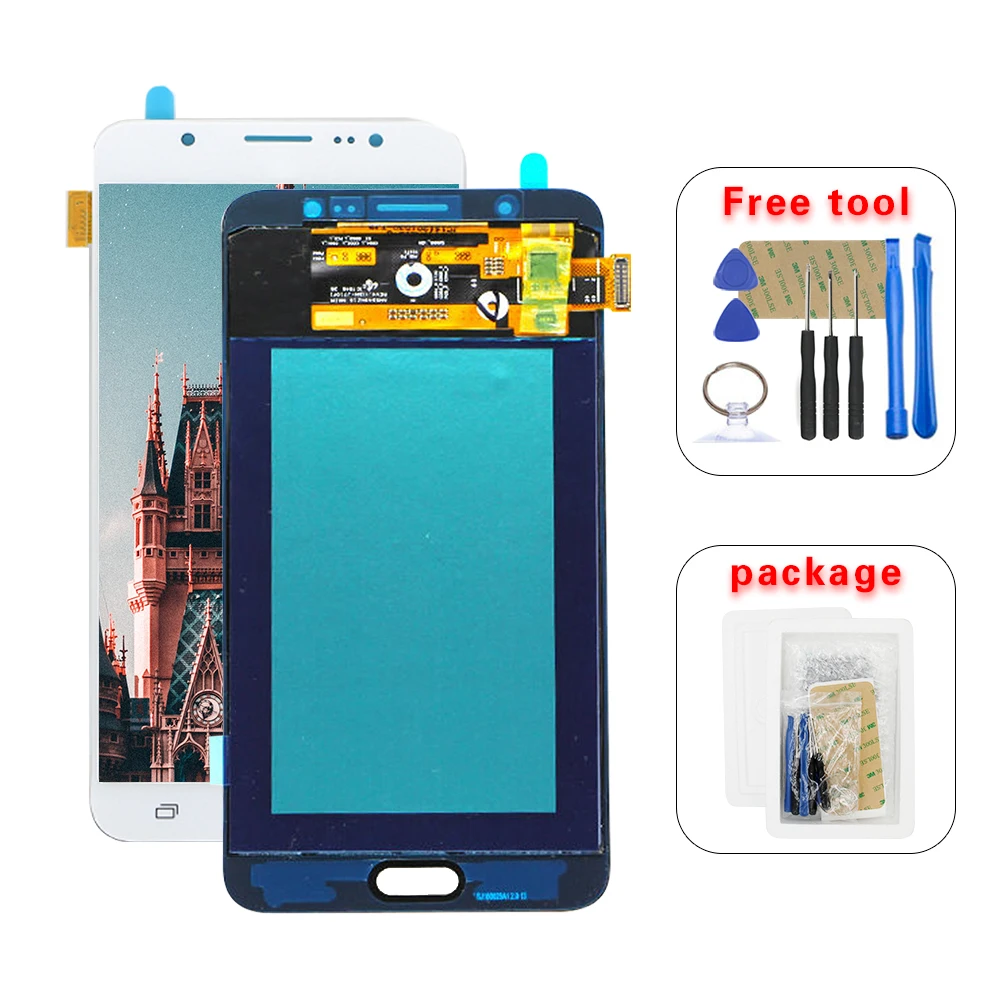 

Super AMOLED LCD For Samsung Galaxy J7 2016 J710 J710F J710M J710Y J710G LCD Screen Display Touch Digitizer Sensor Assembly