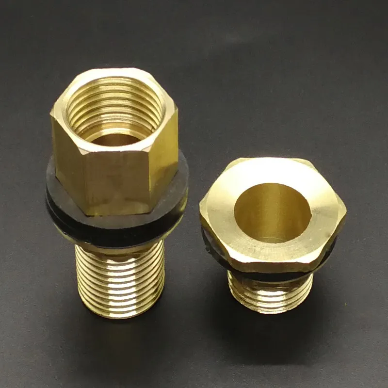 Медный соединитель резервуара для воды 1/2 &quot3/4&quot 1 &quotBSP Мужская Латунная Труба с
