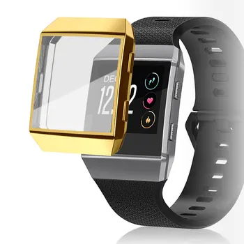 

Silicone Frame Skin Cover Case TPU Protective Shell Case Cover For Fitbit Ionic Smart Watch Wristband Screen Protector