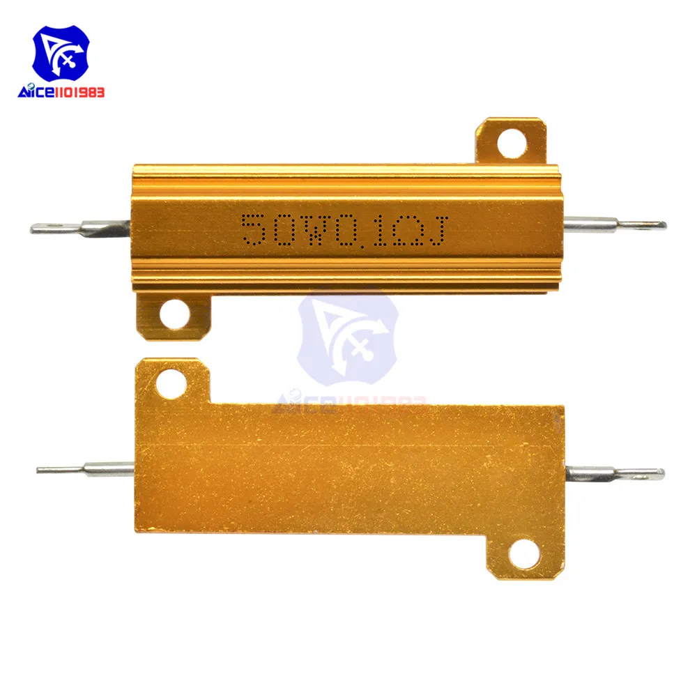 Diymore 50W 0.1R-1KΩ ± 5% проволочный резистор электронный алюминиевый корпус резистор для светодиодный световой делитель частоты сервопривода промышленности