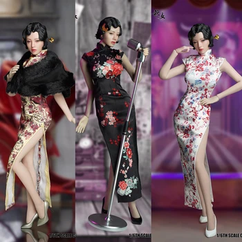

SUPER DUCK SET046 1/6 Cheongsam suit Shanghai Singer Girl A B C Three Styles With Head Carving Set