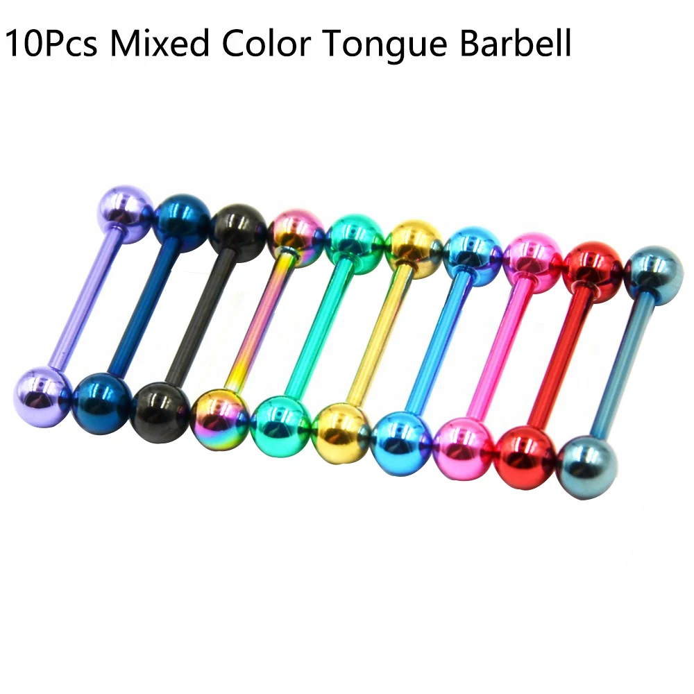 thumbnail image 2 of Nipple Shield Rings Tongue Bars Stainless Steel 14G Straight Barbells Piercing Jewellery 12mm 14mm 16mm 18mm 2 of 12