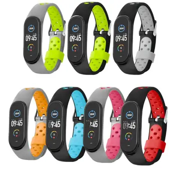 

For Mi Band 3/4/5 strap Sport Silicone Watch Wrist Bracelet Miband3 Strap Accessories Bracelet Smart For Xiao mi mi band