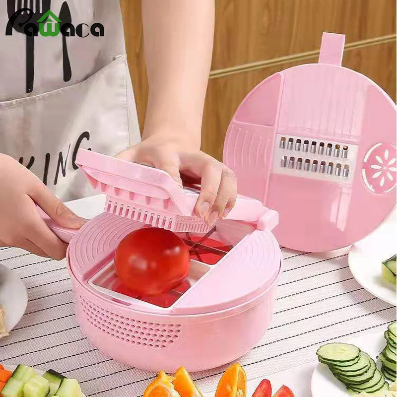 

Multifunctional Vegetable Fruit Dicer Food Chopper Cutter Spiralizer Grinder Grater Mandoline Slicer Onion Chopper Egg Separator