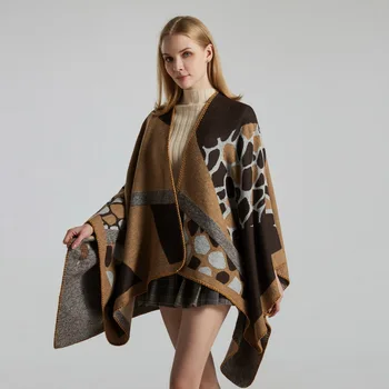 

Outwear Coat Shawl Poncho Prorsum Pashmere Scarf Monogramed Poncho Brand Women Cape and Poncho Plaid Blanket Cloak Poncho Cape