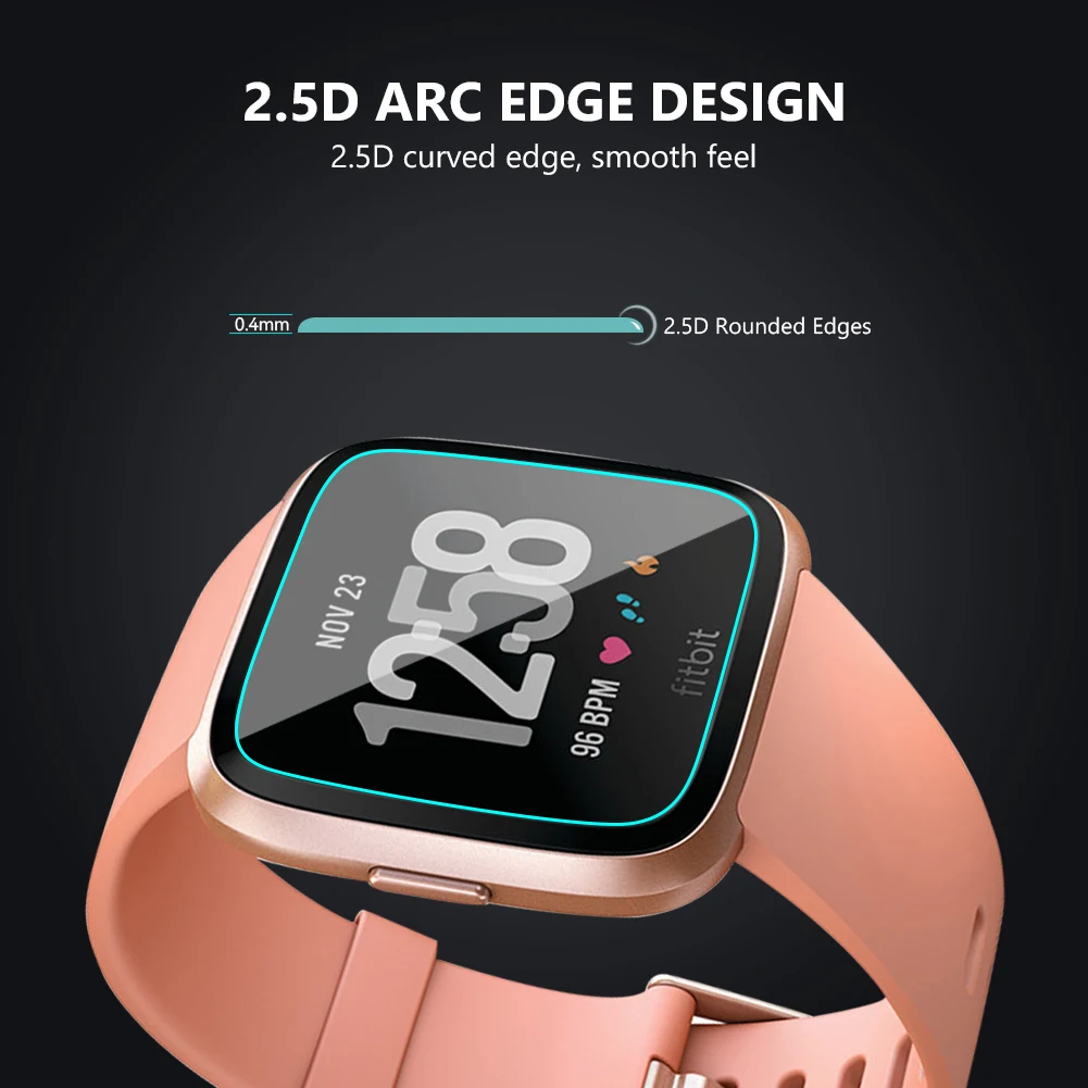 2.5D Закаленное стекло Защитная пленка для Fitbit Versa 9H Smart Watch защитная пленка|Защита