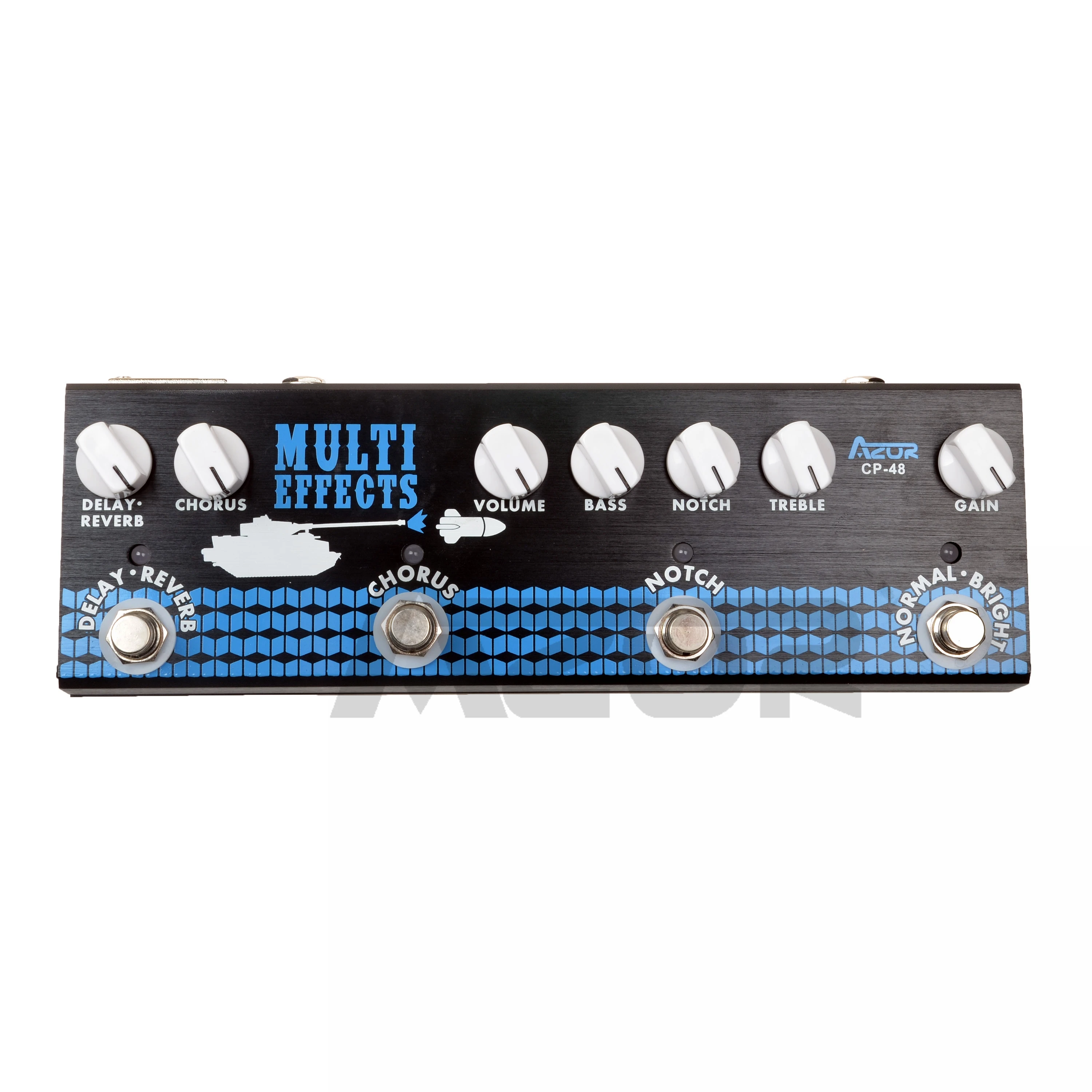 Azor CP-48 Мульти педаль эффектов для акустической гитары Chorus Delay and Reverb цифровые эффекты аксессуары для гитары MP3 и XLR выход