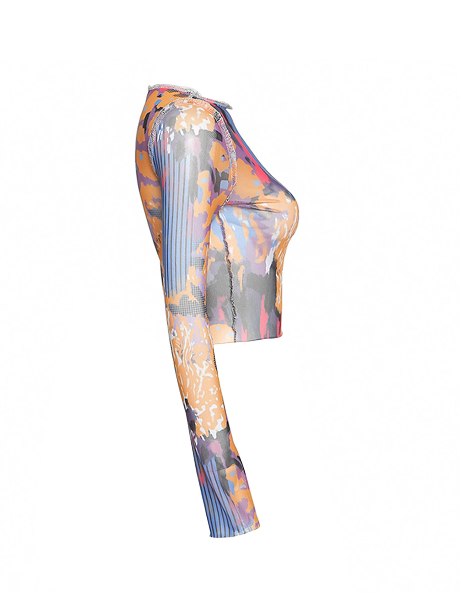 Новинка 2020 Сексуальная женская прозрачная Сетчатая футболка на шнуровке с