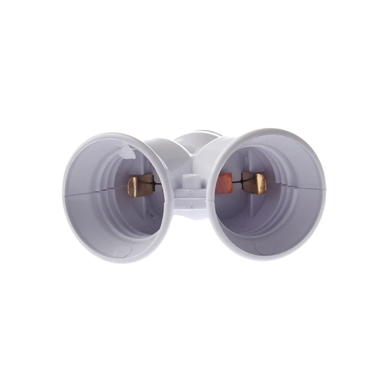 E27 1 to 2 E27 LED Light Lamp Bulb Adapter Converter Split Splitter Base Socket #8 E27 1 to 2 E27 LED Light Lamp Bulb Adapter Converter Split Splitter Base Socket #8