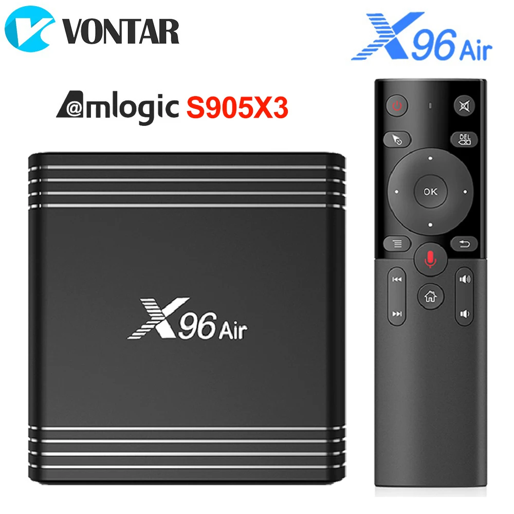 Presale VONTAR X96 Air Amlogic S905X3 Android 9,0 ТВ-бокс 4 Гб 64 ГБ 32 ГБ wifi 1080P 4K 60fps Netflix 2 Гб 16 Гб X96Air телеприставка