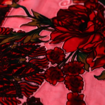 

Burnt-out Real Velvet Fabric Silk Velvet Fabric Real Velvet Clothing Cheongsam Dress/0.5M