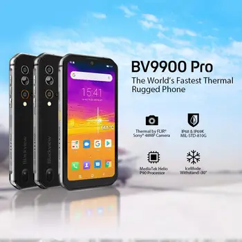 Перейти на Алиэкспресс и купить Смартфон Blackview BV9900 Pro, мобильный телефон, Helio P90 восемь ядер, 8 ГБ + 128 ГБ