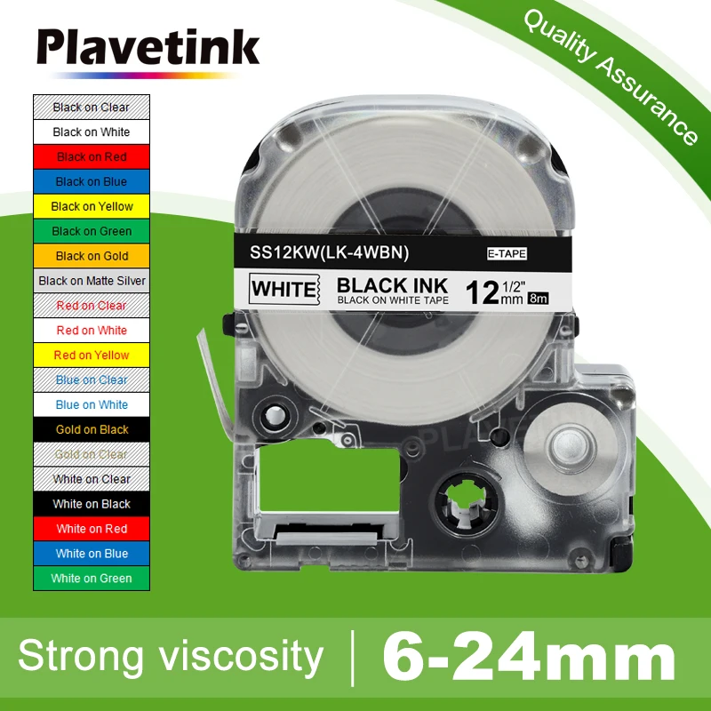 AOJE Lot De 5 Rubans De Rechange Compatibles Pour Dymo D1 45013 45010 Noir Transparent Labelmanager 160 Labelmanager 280 Labelmanager