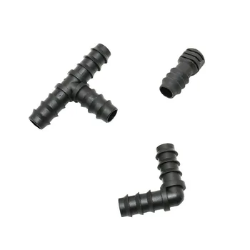 

16mm water hose tee water splitter elbow plug End 1/2 hose 3-way garden irrigation barbed drip irrigation fittings 100pcs