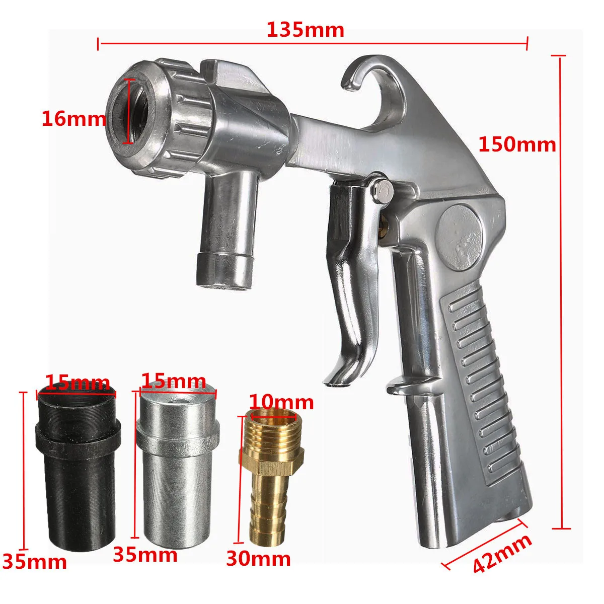 

Sandblasting Air Siphon Feeding Nozzle Abrasive Sandblasting Nozzle Ceramic Machine Nozzle Abrasive Pneumatic Sandblasting Gun