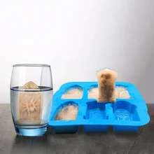 3D надгробная форма, лоток для льда, силиконовая форма для льда, 6 решеток, форма для льда с крышкой для бара, вечерние инструменты для мороженого DIY