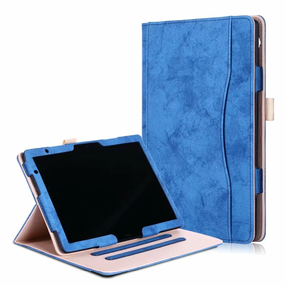 Чехол для планшета huawei Mediapad T5 10 и для huawei Mediapad M5 Lite 10 Внутренняя рамка Передняя опора из искусственной кожи чехол+ ручка
