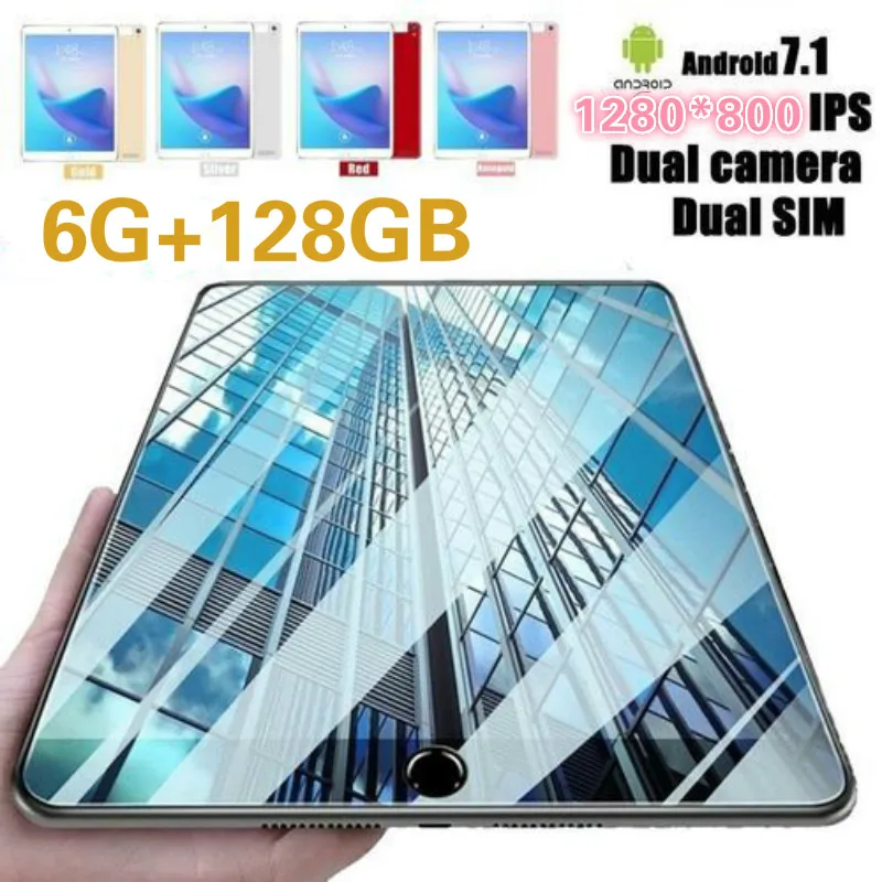 US $96.00 2021 New 10 Inch Android 90 10 Core 6G128GB WiFi Tablet Pc Builtin 4G Phone Call Dual SIM Card WiFi Bluetooth Tablets