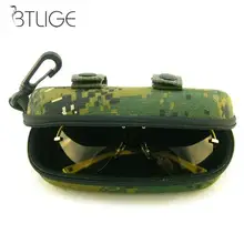 Спорт на открытом воздухе камуфляж солнцезащитные очки коробка очки против давления очки Чехол чехол может быть прикреплен к поясу футляр для очков на молнии
