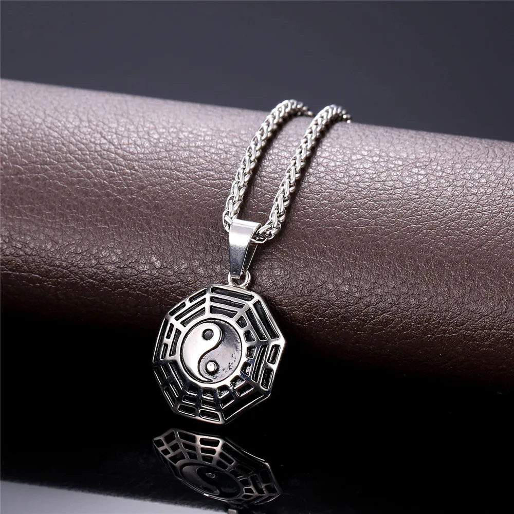 Collare Yin And Yang Pendant Tai Ji/Zen Jewelry 316L Stainless Steel ...